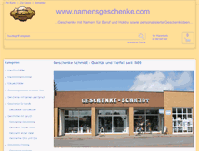 Tablet Screenshot of namensgeschenke.com